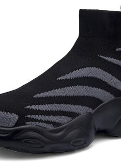 SUNROLAN Fashion Sneakers for Women and Men Lightweight Athletic Running Shoes Breathable Walking Sock Shoes