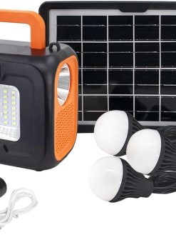 Mr. Light Power Station And Solar Panel, Generator For Backup Power, Outdoor Adventure, and Camping, 3 Led Bulbs, USB Charger Function, With Energy Saving Funtion - 2 Year Warrenty - MR.7070