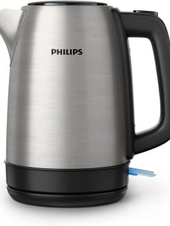 Philips, New Daily Metal Kettle, 1.7 Liters Capacity, 2200 Watts, Silver/Black, HD9350/92