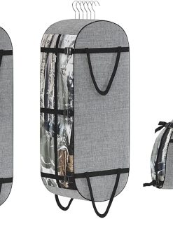 Garment Bags for Travel & Closet Storage, Garment Bags for Hanging Clothes, 50" Clear Dance Garment Bags, Moving Bags for Clothes, Garment Bag Covers, Suit Bag For Men's Travel, Clothing Storage Bags