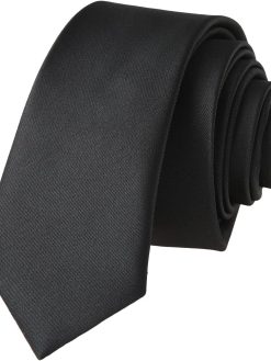AWAYTR Skinny Ties for Men - Solid Formal Ties for Mens Necktie Extra Long Tie