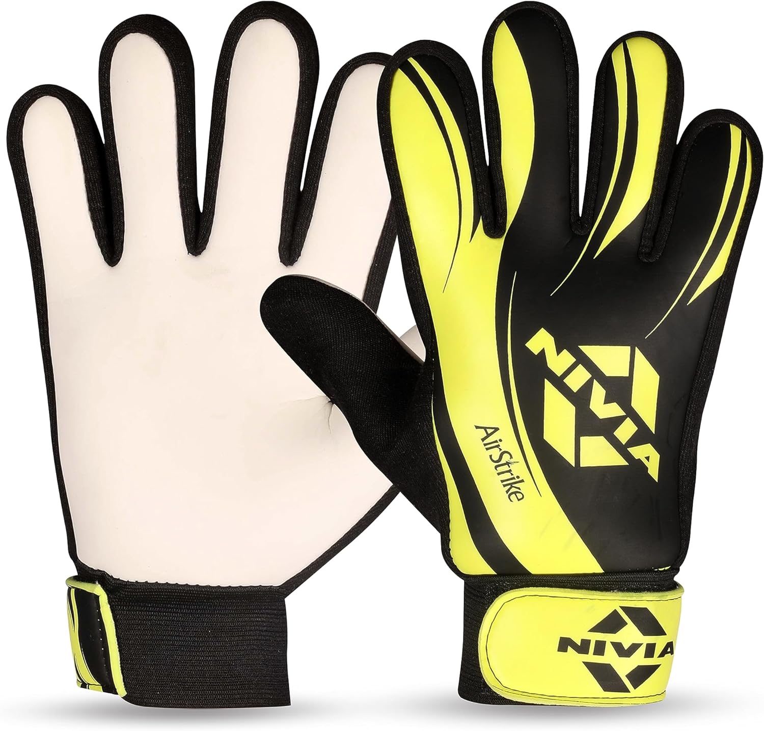 Nivia Air Strike Football G/Keeper Gloves (Green)