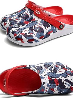 Outdoor Non-slip Slipper Beach waterproof Sandals for Men and Woomen women s Wtih Rubber Material Casual Footwear Grey Blue size-39