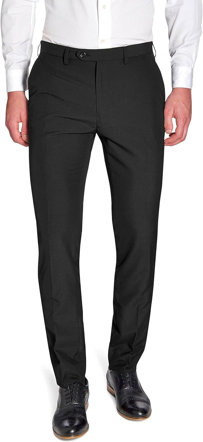 Smart Classic Men's Formal Plain Fronted Busines Office Trousers