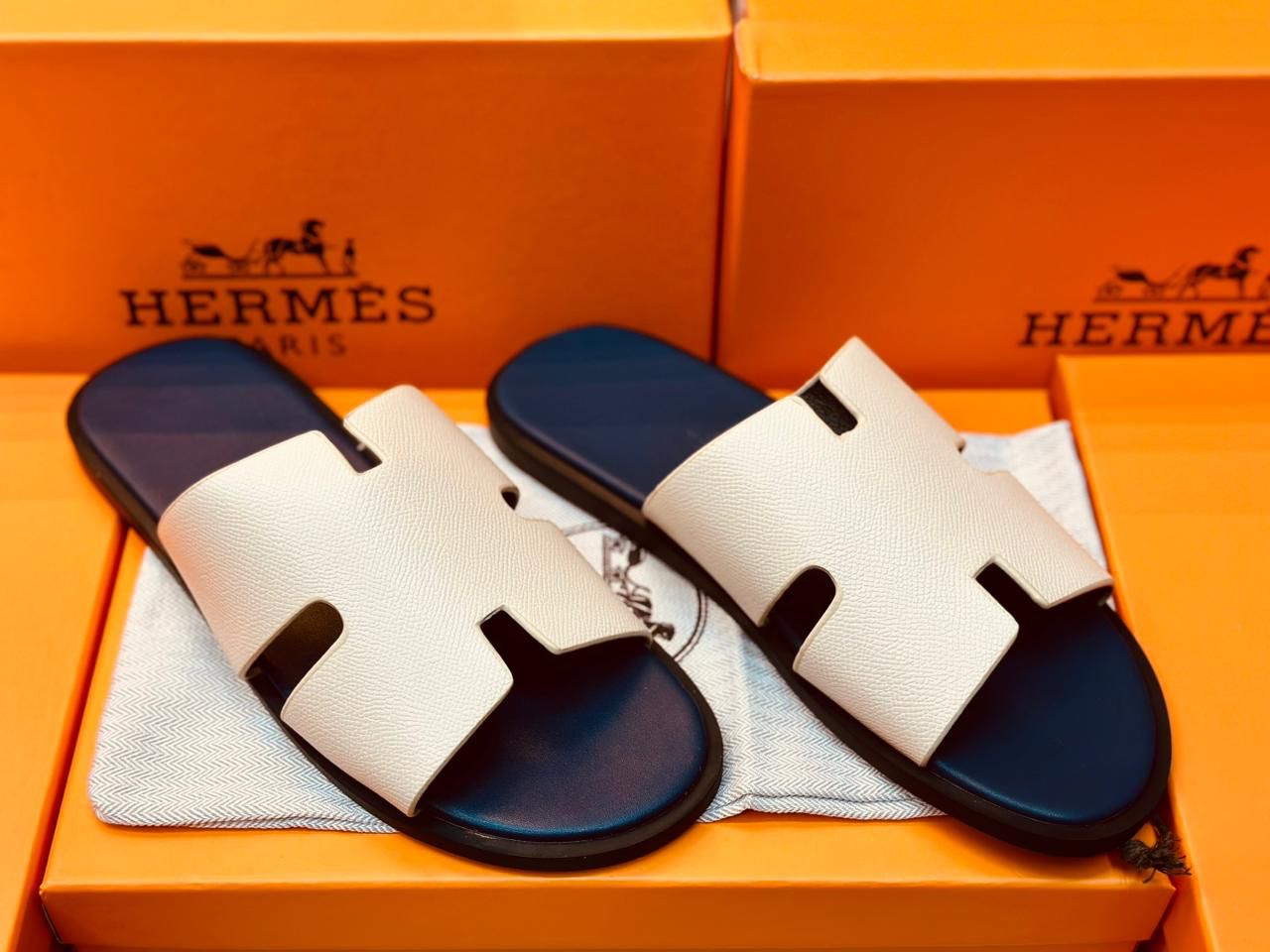 Hermes Man Slippers Master Original Cream