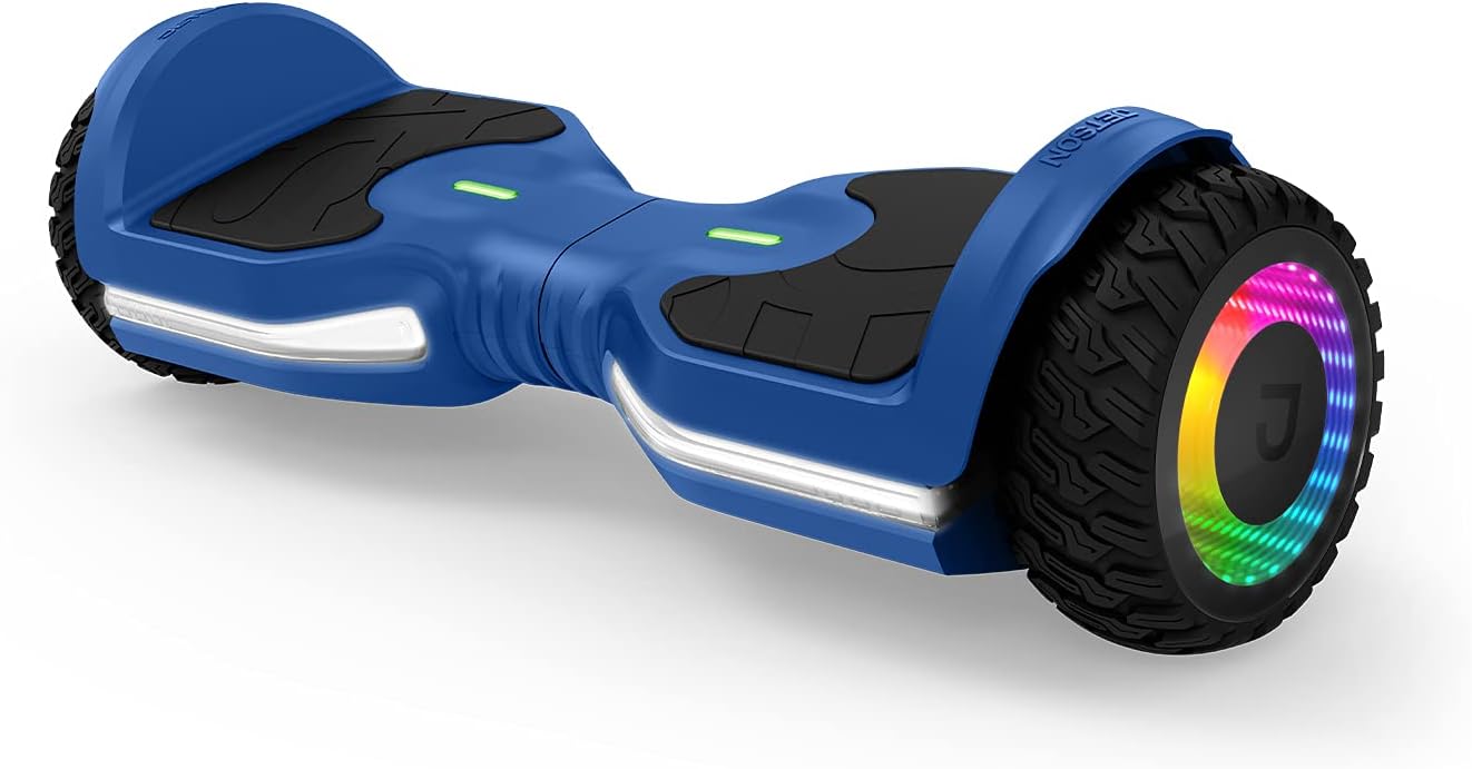 Jetson Flash Self Balancing Hoverboard with Built in Bluetooth Speaker | Includes All Terrain Tires, Reach Speeds up to 10 mph | Range of Up to 12 Miles, Ages 13+, Blue, 24 (JFLASH-BLU)