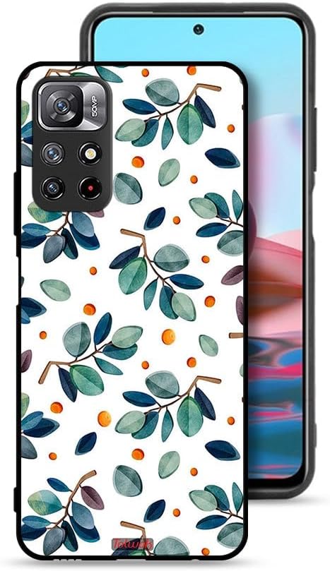 Tolwak Xiaomi Redmi Note 11 4G Protective Case Cover Leaves Multicolor