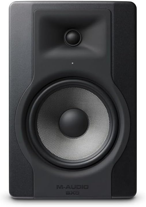 M-Audio BX8 D3 - Professional 2-Way 8 Inch Active Studio Monitor Speaker for Music Production and Mixing with Onboard Acoustic Space Control