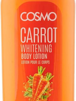 Cosmo Carrot Whitening Body Lotion 750ml, Natural Carrot Extract and Vitamin E, All Skin Types, Daily Moisturizer Care, for Men and Women