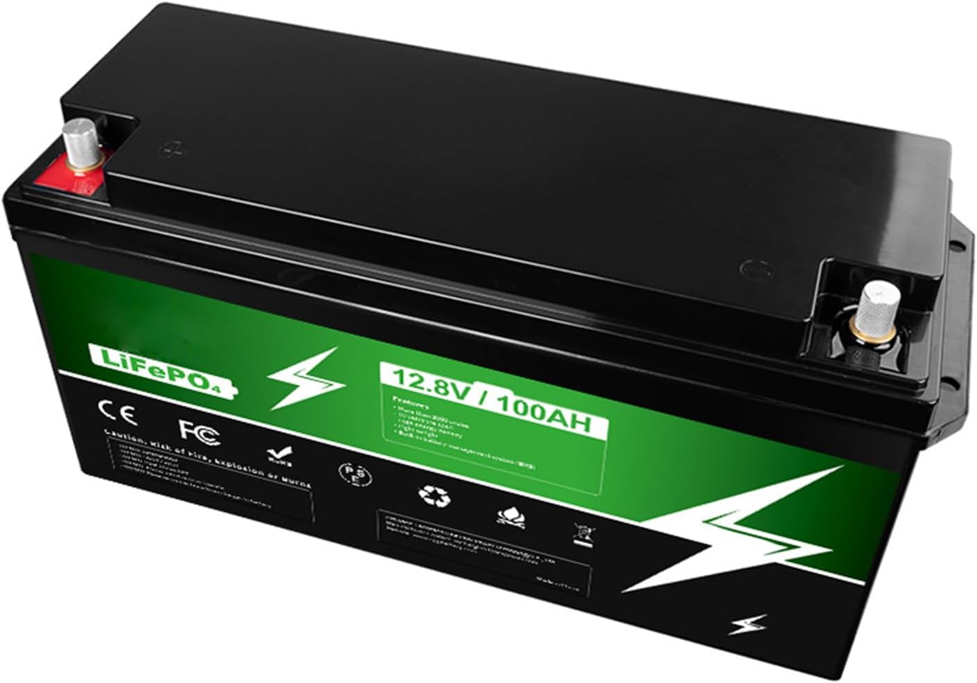 Lithium Battery 12V 24V 100AH LiFePO4 Battery Deep Cycle 5000+ Lithium Iron Phosphate Rechargeable Battery for RV, Golf Cart, Solar, Marine, Overland, Off-Grid Applications