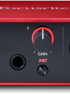 FocUSrite Scarlett Solo 3Rd Gen USb Audio Interface, For The Guitarist, Vocalist, Podcaster Or Producer, Stu-Dio Quality Sound And All The Software Needed For Recording And Songwriting, Red