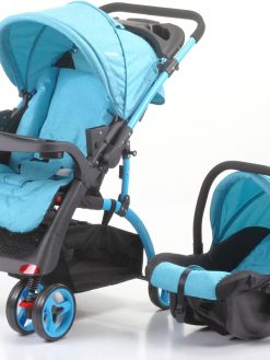 eWINNER Infant Baby stroller Multifunction Adjustable Foldable Stroller reclining and sitting Compact Baby Carriage Toddler Seat Stroller & Convertible Bassinet (Blue)