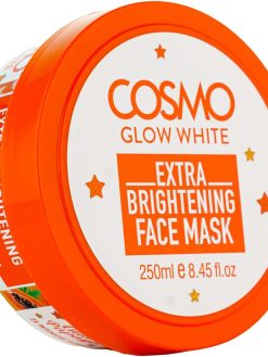 Cosmo Glow White Extra Brightening Face Mask 250ml, Skin Care, Glutathione and Papaya Extract, Skin-brightening Mask, For Men and Women
