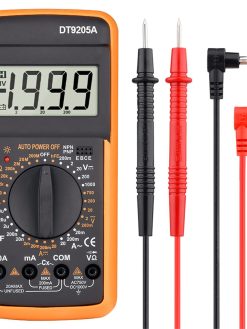 eWINNER DT-9205A Professional Digital Multimeter Handheld Digital Multimeter AC/DC Volt Amp Ohm Capacitance Hz Resistance Current Voltage Measurement Tester w/LCD Display Universal Meter