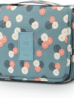 COOLBABY Hanging Toiletry Bag - Large Cosmetic Makeup Travel Organizer for Men & Women with Sturdy Hook