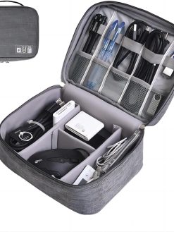 COOLBABY Electronic Accessory Bag Travel Cable Organizer Universal Waterproof Portable Cable Organizer for Adapter Memory Cards USB Cable Organizer