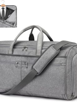 S-ZONE Convertible Travel Garment Bag Carry on 2 in 1 Oxford Fabric Suit Hanging Business Garment Duffel Bag for Men Women