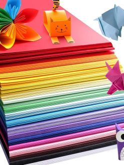 200 Sheets Origami Paper, Easy Fold Paper, Double Sided, Soft Edges, Not Easy to Fade, for Kids Adult Beginners Training Arts and Crafts Projects, 20 Vivid Colors, 6 Inch