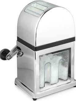 Ice Crusher Slush Machine Stainless Steel Electric Ice Shaver Machine Crushed Ice for Cocktails Smoothies for Home and Commerical Use Double Knife