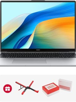 HUAWEI Matebook D16 + Gift, 16" Eye Comfort FullView Display, Ultra Slim, intel Core i5-12450H, Numeric Keypad, 70Wh Large Battery, 8GB+512GB, Win 11 Home, 53013WXG, Mystic Sliver