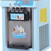 ZENZES Ice Cream Machine Automatic Ice Cream Machine Desktop Sundae Cone Soft Three Flavors