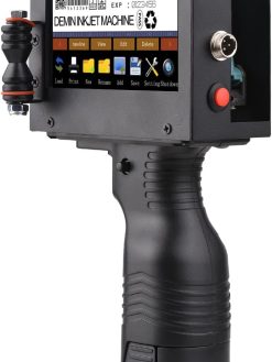 Handheld Printer Portable Inkjet Printer High Definition Inkjet Code Printer with 4.3 Inch LED Touchscreen Quick-Drying Ink Cartridge for Label/Production Date/Barcode/Trademark/Logo/Graphic etc.