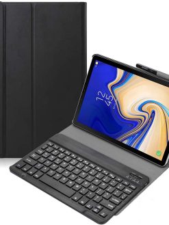 Galaxy Tab A 10.1 2019 Keyboard Case T510 T515, Backlights Slim Shell Lightweight Magnetic Detachable Wireless Backlit Keyboard Cover for Samsung Galaxy Tab A 10.1 Inch SM-T510 SM-T515 2019 - Black