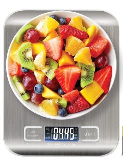 SKY-TOUCH Kitchen Scale, Multifunction Digital Food Scale for Baking, Cooking and Dieting, Kitchen Scale With LCD Display Stainless Steel Platform, Ultra Slim,Tare Function