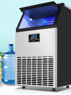 JIANLE Commercial Ice Maker, 36 45 66 Pieces Smart Ice Maker, 55Kg 68Kg 80Kg/24H Transparent Square Ice Cubes, Self Cleaning, Suitable For Home, Restaurant, Coffee Shop, Bar,80KG
