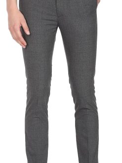 ARROW Men Men Dark Grey Windowpane Check Regular Fit Formal Trousers Trouser