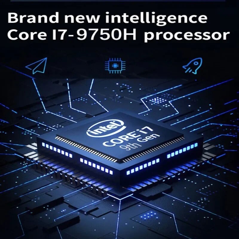 2024 Gaming Laptop Computer Office Business Notebooks Win11 15.6" Intel Core I7-9750H Dual DDR4 64GB+2TB SSD RJ45 Type-C Camera