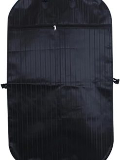 Clothing Dust Cover With Zipper, Foldable Hanging Clothes Storage Bag Coat And Suit Moisture-proof Storage Bag (Black)