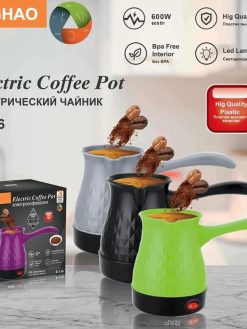 500ML Electric Tea Coffee Maker Turkish 6 Cup Mini Electric Pour Over Kettle 220V Greek Wine Cooking Moka Pot Machine