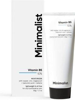 Minimalist 10% Vitamin B5 Gel Face Moisturizer For Oily Skin | Oil-free | Fast Absorbing | Non sticky | Fragrance Free | 50 g
