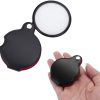 Rubik Folding Magnifying Glass 8x Zoom Magnifier Lens For Pocket, 50mm Lens Diameter, Artificial Leather Case, Gift for Father Mother Children