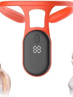 Soothing Neck Instrument, Lymphatic Drainage Device for Neck, Portable Neck Lymphatic Massager, Body Shaping Pose Reminder for Correct Posture, Belt Relief Massage Device for Adult (Type B)