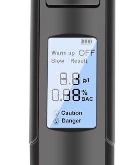 Portable Alcohol Tester Alcohol Breathalyzer, Chargable Digital Led Display Quick Response, Professional Accurate Detection Breath Analyzer Detector for Family, Personal, Driver