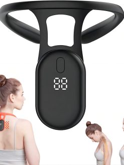 Soothing Neck Instrument, Lymphatic Drainage Device for Neck, Portable Neck Lymphatic Massager, Body Shaping Pose Reminder for Correct Posture, Belt Relief Massage Device for Adult (Type A)