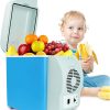 Car Refrigerator 7.5L,Portable Mini Fridge Freezer With 12V DC and 220V AC, Electric Cooler Box for Car, RV, Camping and Home Use blue