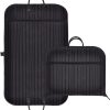 40" Heavy Duty Hanging Garment Bags for Travel Suit Bag for Men Waterproof Oxford Fabric Suit Cover for Traveling Pinstripe Closet Clothes Storage (Black)