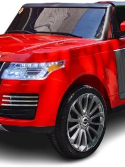 Dorsa 12V Kids Ride on Big Range Rover Battery Operated SUV Style car Music, Sound & Light| Leather Seats Rubber Tyres SUV Ride on to Drive for 2 to 8 Years Boy Girl (Red)