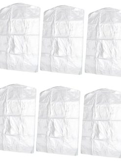 Cabilock 50pcs Garment Dry Cleaning Bag Wardrobe Cover clothing organizer Suit Bags Organizer suit garment bags hanging clothes bag Hanging Clothes Cover Hangers plastic peva storage travel