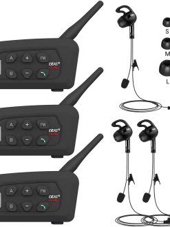 GaiRen Referee Headset, Communication Intercom System with Headset Earphone for Football Soccer Handball (3 Pack)