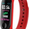 Smart Watch M6 with Fitness Tracker for Men, Women- Heart Rate Monitor Waterproof Digital Watch with Step Calories Sleep Tracker, Compatible with iPhone Android Phones (Red)