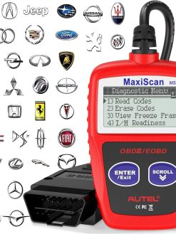 OBD2 Reader Car Diagnostic Scanner Vehicle Engine Fault Code Reader, Turn Off Check Engine Light, Read/Erase Codes, View Freeze Frame Data