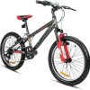 Spartan 20" Cypher MTB Bike | Mountain Bicycle with Shimano Shifter and Gear | Alloy Brakes & rims | Front Suspension - Orange Mint Green Jet Black Hot Pink