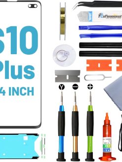 Tpyag Screen Replacement for Samsung Galaxy S10 Plus,Replacement Screen for Galaxy S10 Plus Series 6.4 inch,Screen Repair Kit with Waterproof Adhesive(NO OLED & Touch Digitizer)