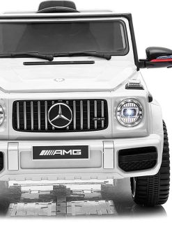X IANGYU Licensed Amg G63 Ride On Car For Kids, White, 12V, 0002-WHITE