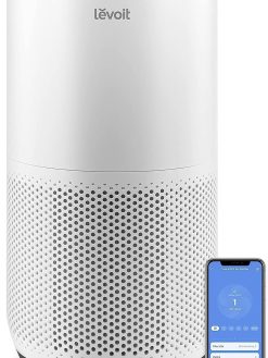 LEVOIT Air Purifiers for Large Home Bedroom 83m², CADR 400m³/h, Alexa Enabled, H13 HEPA Filter with PM2.5 Intelligent Air Quality Sensor, Removes 99.97% Pollen Allergy Dust Smoke Pet, Auto Mode, White