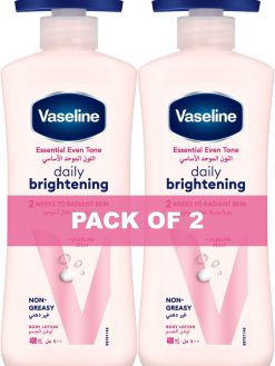 Vaseline Even Tone Body Lotion Daily Brightening, 2 x 400ml